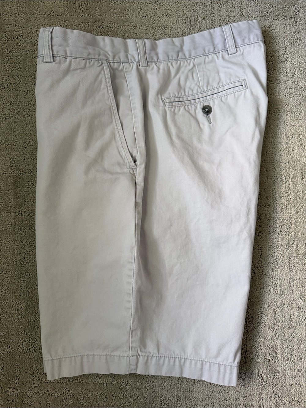 Roundtree & Yorke Men's Light Khaki Flat Front Chino Shorts